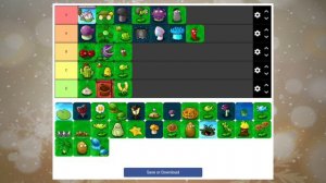 Тир Лист всех Растений из Plants vs Zombies