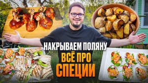 НАКРЫВАЕМ ПОЛЯНУ. Мясо, Курица, Рыба, Картошка, Соусы. ВСЕ ПРО СПЕЦИИ