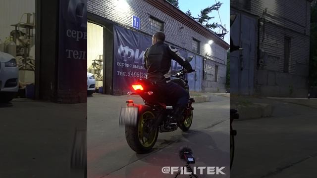 Тюнинг выхлопной мотоцикла Yamaha mt09 850cc 2018