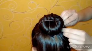 Оригинальные прически  3 пучка