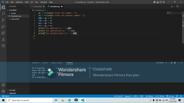 Simple calculator in python. смотреть онлайн