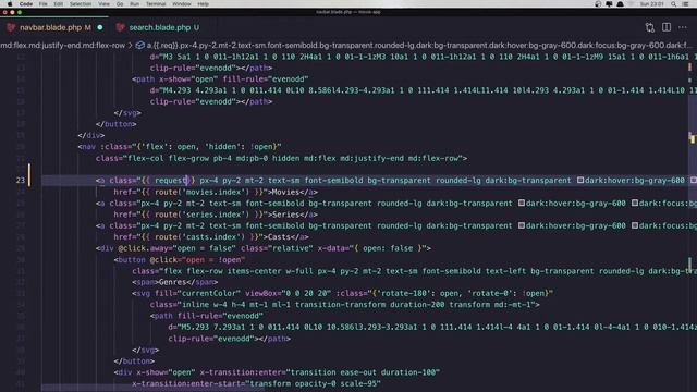 Laravel Livewire Tutorial Create Movie Website #57 Make Navbar Responsive with Search Modal