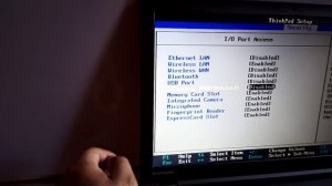 Блокування портів в BIOS для ноутбуків Lenovo ThinkPad Блокировка портов