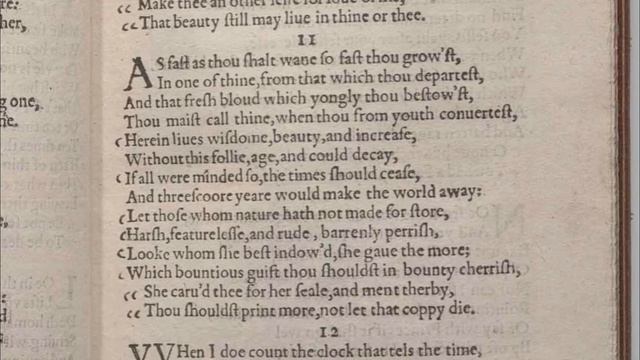 Shakespeare's Sonnet #11: "As fast as thou shalt wane, so fast thou grow'st" смотреть онлайн
