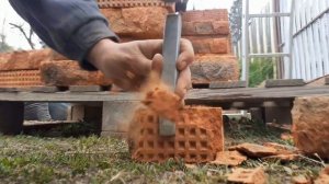 Как сделать кирпич -рванный камень из обычного кирпича.brick ragged stone
