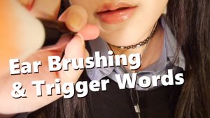 ASMR 10 Ear and Face Brushing with Trigger Words