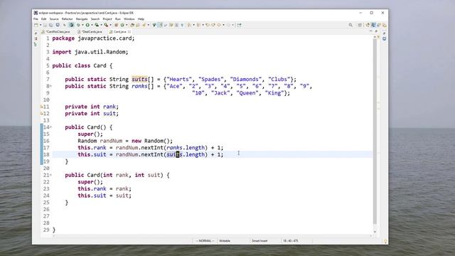 Printing Playing Cards in Java (part 2) - Designing a Playing Card Class смотреть онлайн