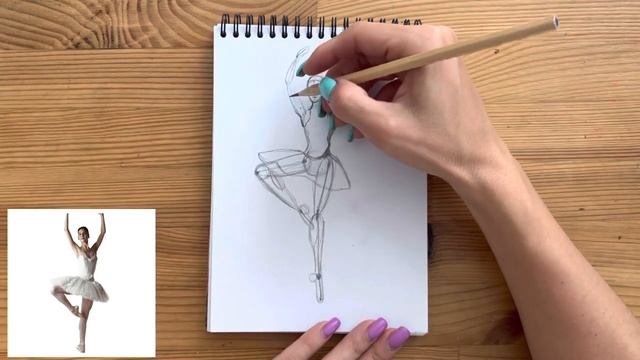 Как нарисовать балерину карандашом | Рисунок для начинающих поэтапно смотреть онлайн