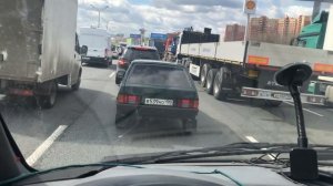 Пришла зима в Москве! Пробки на МКАДЕ!