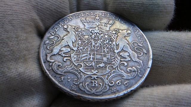 1 талер. Германия. Бранденбург-Байройт 1766 года смотреть онлайн
