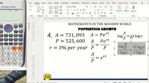 POPULATION GROWTH || FINDING THE VALUE OF t