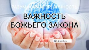 ЖИЗНЕННО-ВАЖНЫЕ ФУНКЦИИ БОЖЬЕГО ЗАКОНА. Е Уайт Разум, Характер, Личность том 2 глава 61