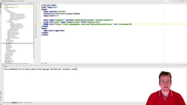 The Advanced Photo Sharing App | S1p16 | Adding a material icon and some style changes смотреть онлайн