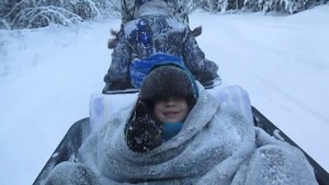 Мотобуксировщик_Мужик глубокий снег большие нагрузки