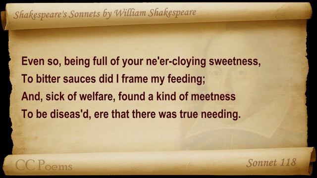 Sonnet 118 by William Shakespeare смотреть онлайн