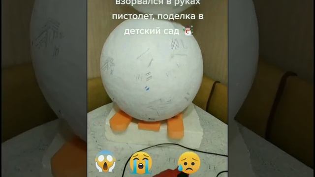 снеговик поделка в детский сад ☃️клеевой пистолет взорвался)