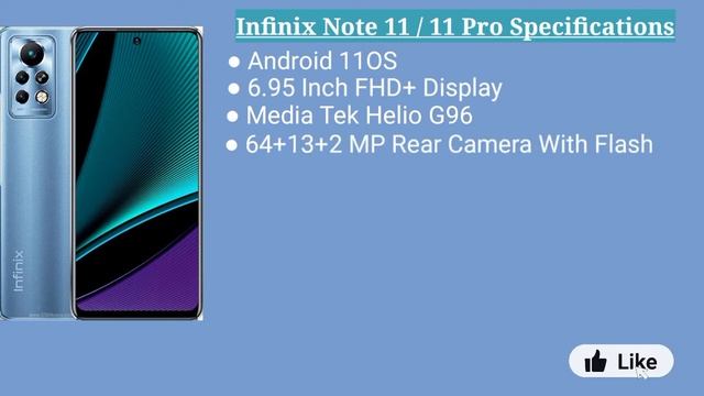 Infinix Note 11/11Pro #5G ?Smartphone ?Global Launched Specifications & Features ?