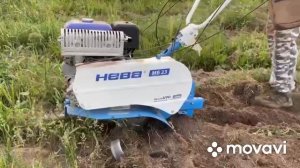 Культивация мотоблоком Нева МБ-23 после вспашки трактором целины.