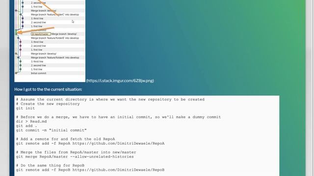 Merge two Git repositories and keep the master history смотреть онлайн