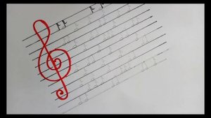 How to draw a treble clef and  notes. Как нарисовать скрипичный ключ и ноты.