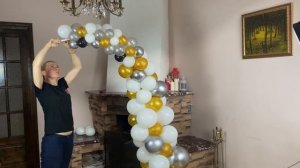 Разнокалиберная гирлянда на каркасе/Multi-caliber garland on the frame