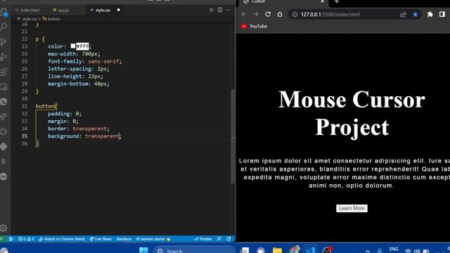 Cursor || HTML,CSS & JAVASCRIPT Project ||Frontend Project || Web Development