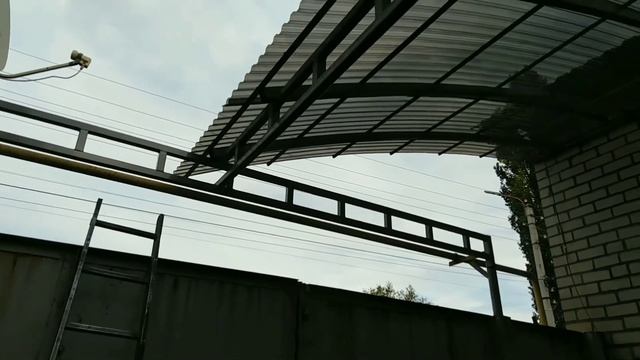 Автонавес 18.8х4 метра с перепадом 1,1 м..