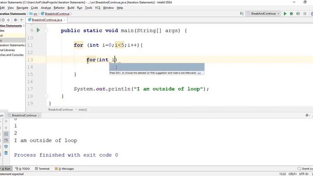 java bangla tutorials part 50: break and continue keyword of java in bangla by Tech Asif смотреть онлайн
