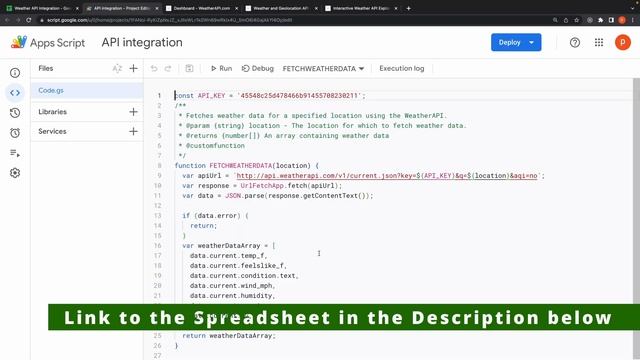 API integration in Google Sheets  #GoogleSheets #AppsScript #APIIntegration ??