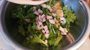 Салат "Цезарь"| Соус из майонеза|Sezar salatı evdə