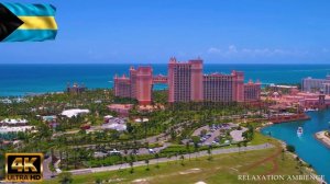 FLYING OVER NASSAU, BAHAMAS 4K - Wonderful Natural Landscape With Calming Music For New Fresh Day 4