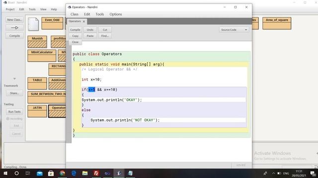 Coding classes for Kids || Part-9 Operators in java || Blue J programming for kids