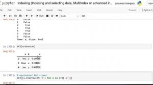 Pandas Tutorial Indexing (Indexing and selecting data, MultiIndex or advanced indexing)