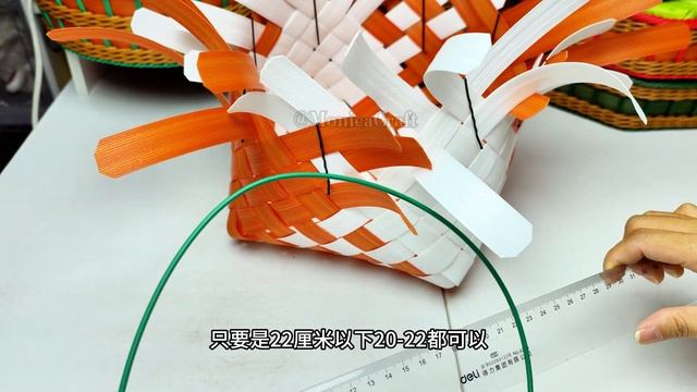 Handmade Rattan Basket Tutorial 2厘米宽仿竹藤编条编织零食收纳筐！ смотреть онлайн