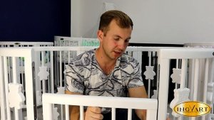 Как собрать овальную кроватку с подвижной стенкой от IngVart 9 в 1?Часть 2/3