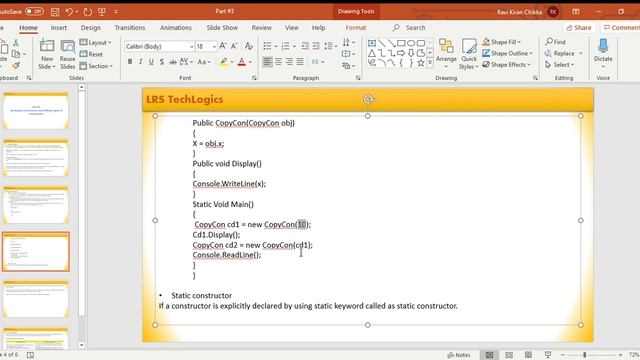 Part #3 Namespace and Constructors, Different types of constructor, Static vs Nonstatic constructor