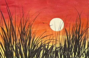 Как рисовать длинные тонкие травинки