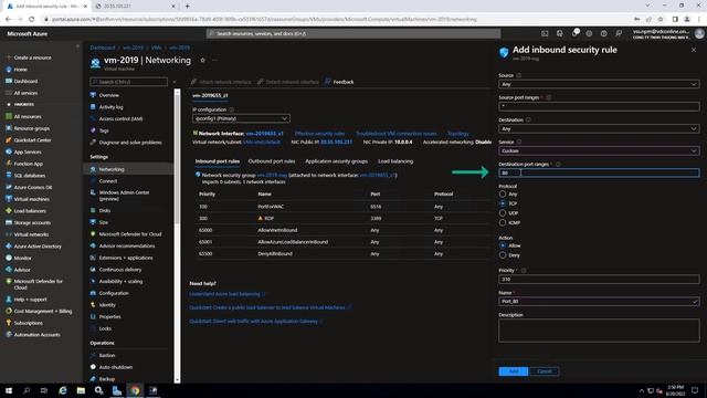 How to Open Ports to an Azure Virtual Machine | Add Inbound Ports in Azure VM Azure Portal смотреть онлайн