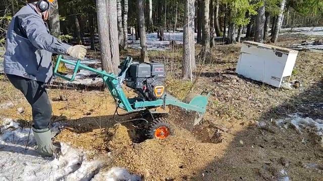 Работа пнедробилки VTT 20 R