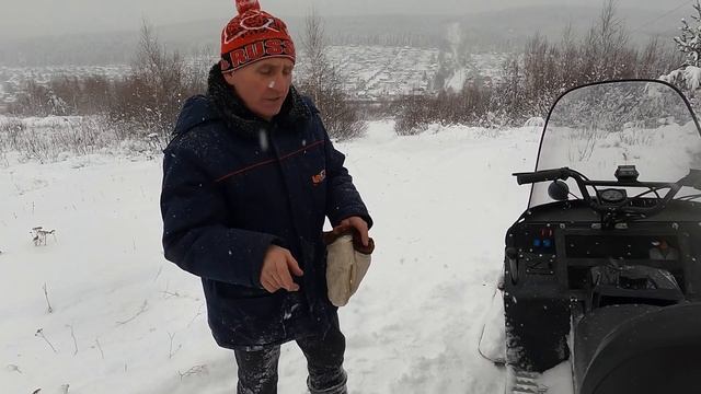 Снегоход СМ-001 Покатушки по первому снегу. Немного про Лончин 30. смотреть онлайн