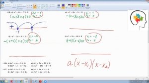 Решение квадратных неравенств методом интервалов