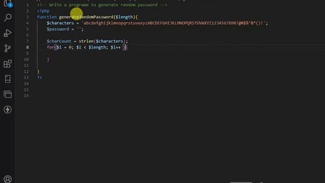 Random Password generate in PHP смотреть онлайн