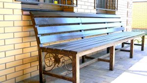 Самая удобная скамейка на улицу для частного дома, худ ковка, металл, дерево, покраска, патина