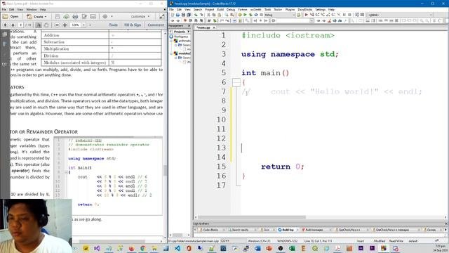 (byte Size)Fundamentals In Programming C++ - Lesson 4: Basic Syntax- Arithmetic Operators [4/5]
