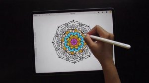 iPad Pro doodles • Drawing a mandala on Procreate using the Symmetry tool