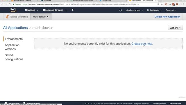 Docker and Kubernetes || Part 127 || Creating the EB Environment