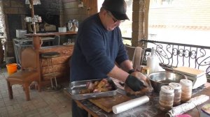 Грудинка и рёбрышки в смокере