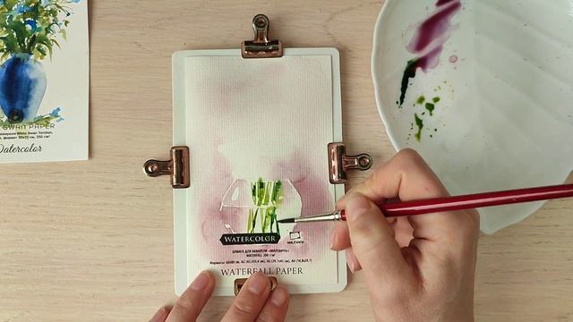 Как нарисовать открытку акварелью. смотреть онлайн