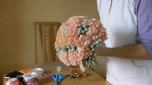 Свадебный букет из гвоздики - Как сделать? часть 4