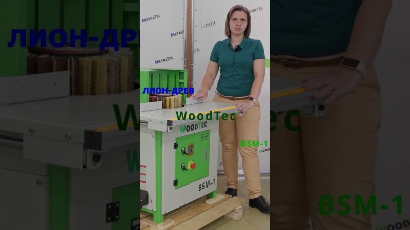 Станок щеточно-шлифовальный WoodTec BSM-1 #станок #станкидлябизнеса #shortvideo